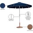 Meridian Furniture Amalfi Navy Polyester Patio Umbrella with Base Set