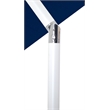 Meridian Furniture Amalfi Navy Polyester Patio Umbrella with Base Set