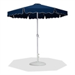 Meridian Furniture Amalfi Navy Polyester Patio Umbrella with Base Set