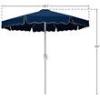 Meridian Furniture Amalfi Navy Polyester Patio Umbrella