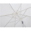 Meridian Furniture Amalfi White Polyester Patio Umbrella with Base Set