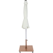 Meridian Furniture Amalfi White Polyester Patio Umbrella with Base Set