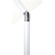Meridian Furniture Amalfi White Polyester Patio Umbrella with Base Set