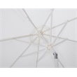 Meridian Furniture Amalfi White Polyester Patio Umbrella with Base Set