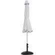 Meridian Furniture Amalfi White Polyester Patio Umbrella with Base Set