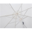 Meridian Furniture Amalfi White Polyester Patio Umbrella with Base Set