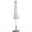 Meridian Furniture Amalfi White Polyester Patio Umbrella with Base Set