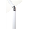 Meridian Furniture Amalfi White Polyester Patio Umbrella with Base Set