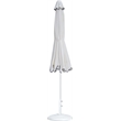 Meridian Furniture Amalfi White Polyester Patio Umbrella with Base Set