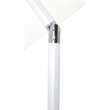 Meridian Furniture Amalfi White Polyester Patio Umbrella with Base Set