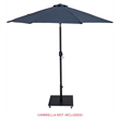 Meridian Furniture Belize Black Steel Patio Umbrella Base