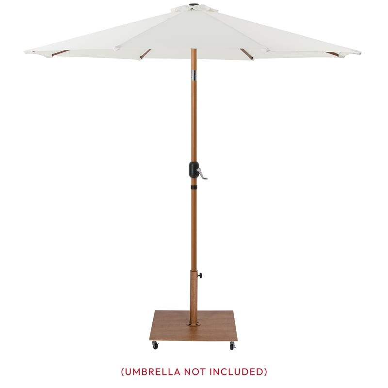Meridian Furniture Belize Teak Steel Patio Umbrella Base