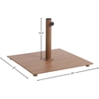 Meridian Furniture Belize Teak Steel Patio Umbrella Base