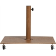 Meridian Furniture Belize Teak Steel Patio Umbrella Base
