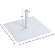 Meridian Furniture Belize White Steel Patio Umbrella Base