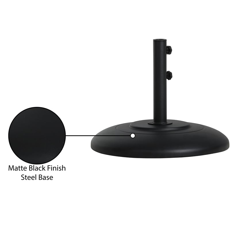 Meridian Furniture Cozumel Black Steel Patio Umbrella Base