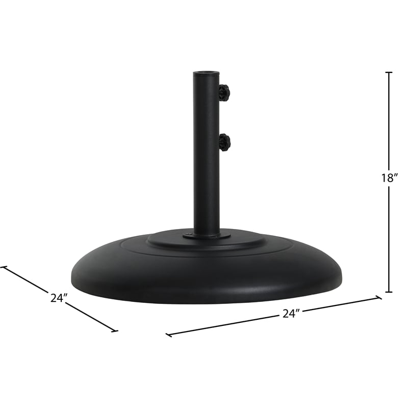 Meridian Furniture Cozumel Black Steel Patio Umbrella Base