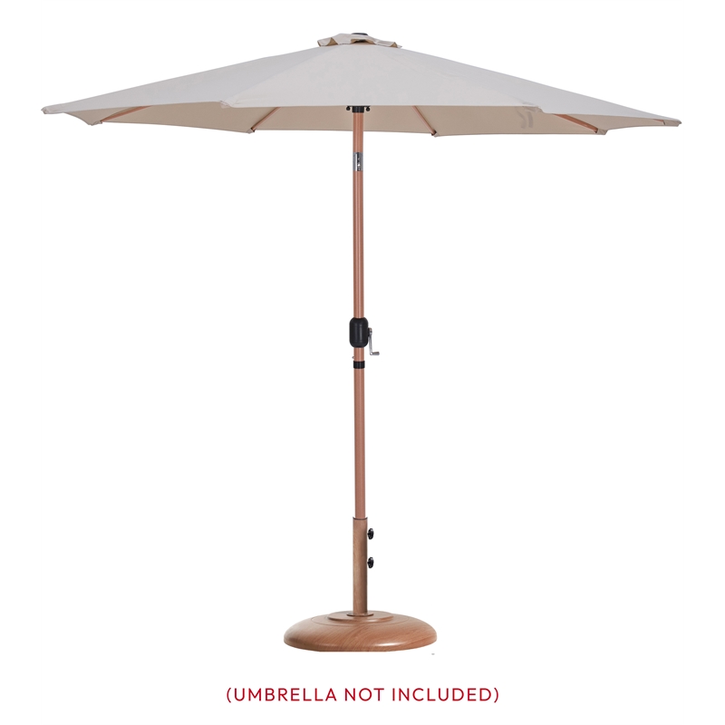 Meridian Furniture Cozumel Teak Steel Patio Umbrella Base