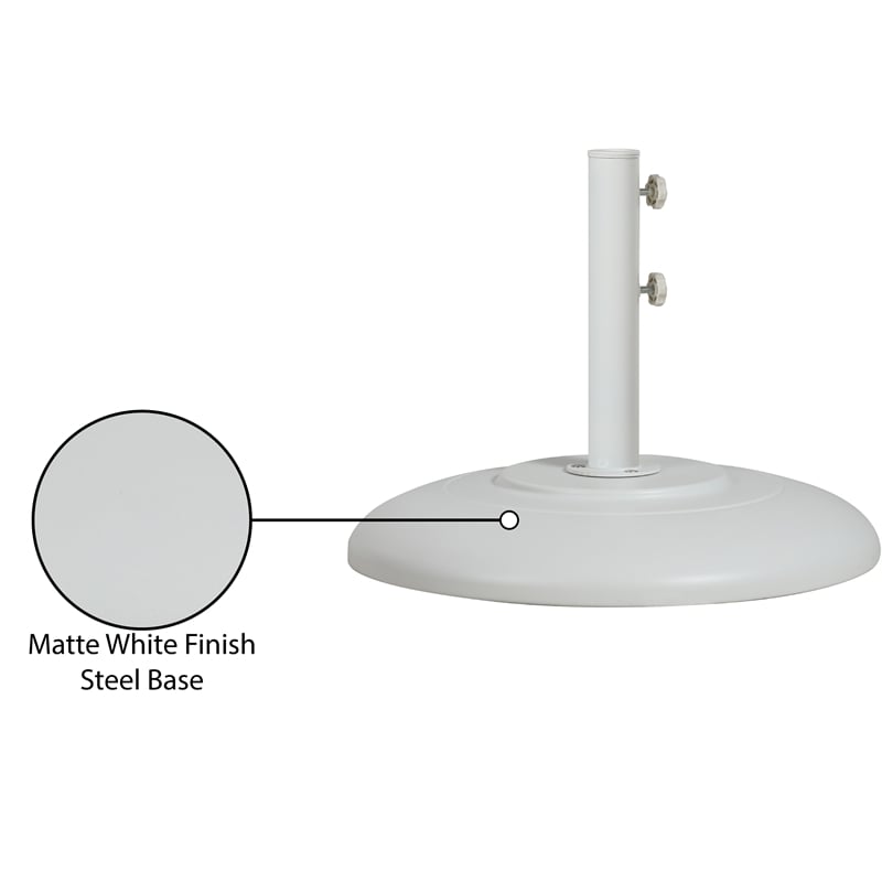 Meridian Furniture Cozumel White Steel Patio Umbrella Base