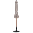 Meridian Furniture Fiji Beige Polyester Patio Umbrella with Base Set