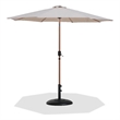 Meridian Furniture Fiji Beige Polyester Patio Umbrella with Base Set