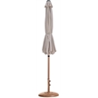 Meridian Furniture Fiji Beige Polyester Patio Umbrella with Base Set