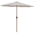 Meridian Furniture Fiji Beige Polyester Patio Umbrella with Base Set