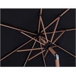 Meridian Furniture Fiji Black Polyester Patio Umbrella with Base Set