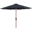 Meridian Furniture Fiji Black Polyester Patio Umbrella with Base Set