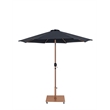 Meridian Furniture Fiji Black Polyester Patio Umbrella with Base Set