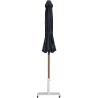 Meridian Furniture Fiji Black Polyester Patio Umbrella with Base Set