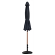 Meridian Furniture Fiji Black Polyester Patio Umbrella with Base Set