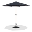 Meridian Furniture Fiji Black Polyester Patio Umbrella with Base Set