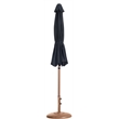 Meridian Furniture Fiji Black Polyester Patio Umbrella with Base Set