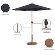 Meridian Furniture Fiji Black Polyester Patio Umbrella with Base Set
