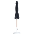 Meridian Furniture Fiji Black Polyester Patio Umbrella with Base Set