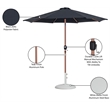 Meridian Furniture Fiji Black Polyester Patio Umbrella with Base Set