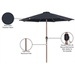 Meridian Furniture Fiji Black Polyester Patio Umbrella