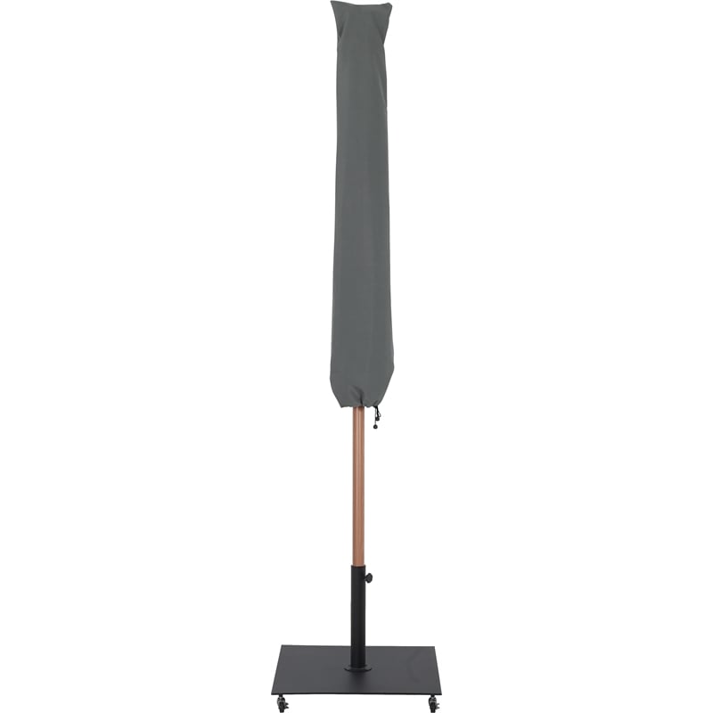 Meridian Furniture Fiji Navy Polyester Patio Umbrella with Base Set