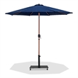 Meridian Furniture Fiji Navy Polyester Patio Umbrella with Base Set