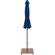 Meridian Furniture Fiji Navy Polyester Patio Umbrella with Base Set