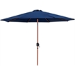 Meridian Furniture Fiji Navy Polyester Patio Umbrella with Base Set