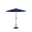 Meridian Furniture Fiji Navy Polyester Patio Umbrella with Base Set