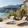 Meridian Furniture Fiji Grey Polyester Patio Umbrella