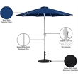 Meridian Furniture Fiji Navy Polyester Patio Umbrella with Base Set