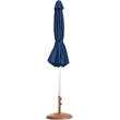 Meridian Furniture Fiji Navy Polyester Patio Umbrella with Base Set