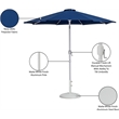 Meridian Furniture Fiji Navy Polyester Patio Umbrella with Base Set