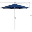 Meridian Furniture Fiji Navy Polyester Patio Umbrella