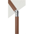 Meridian Furniture Fiji White Polyester Patio Umbrella with Base Set