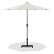 Meridian Furniture Fiji White Polyester Patio Umbrella with Base Set